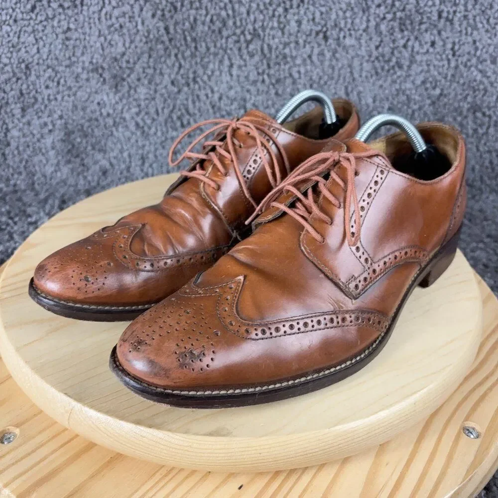 Cole Haan Grand OS Madison Wingtip Dress Shoe Men Size 10.5 Leather Derby Oxford